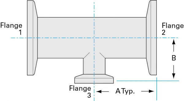 thumbnail image 2 of Reducing Tee KF-40 To KF-16 / NW-40 To NW-16 – SS304 Vacuum Fitting – LoCo SCIENCE 2 of 6