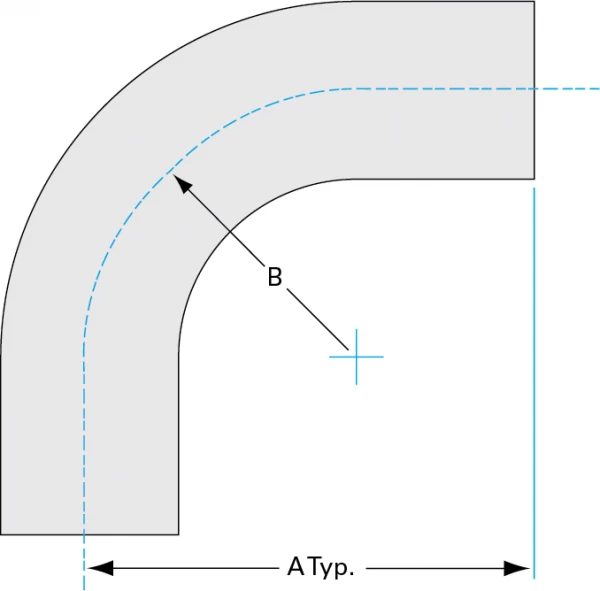 90-Degree-Radius-Elbow-with-Tangent-Dia